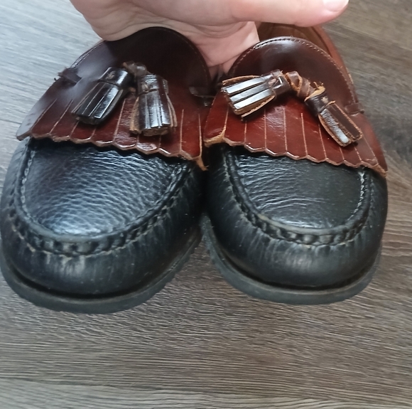 Allen Edmonds Nashua Black Brown Leather Loafers Size 10 D - Picture 5 of 9